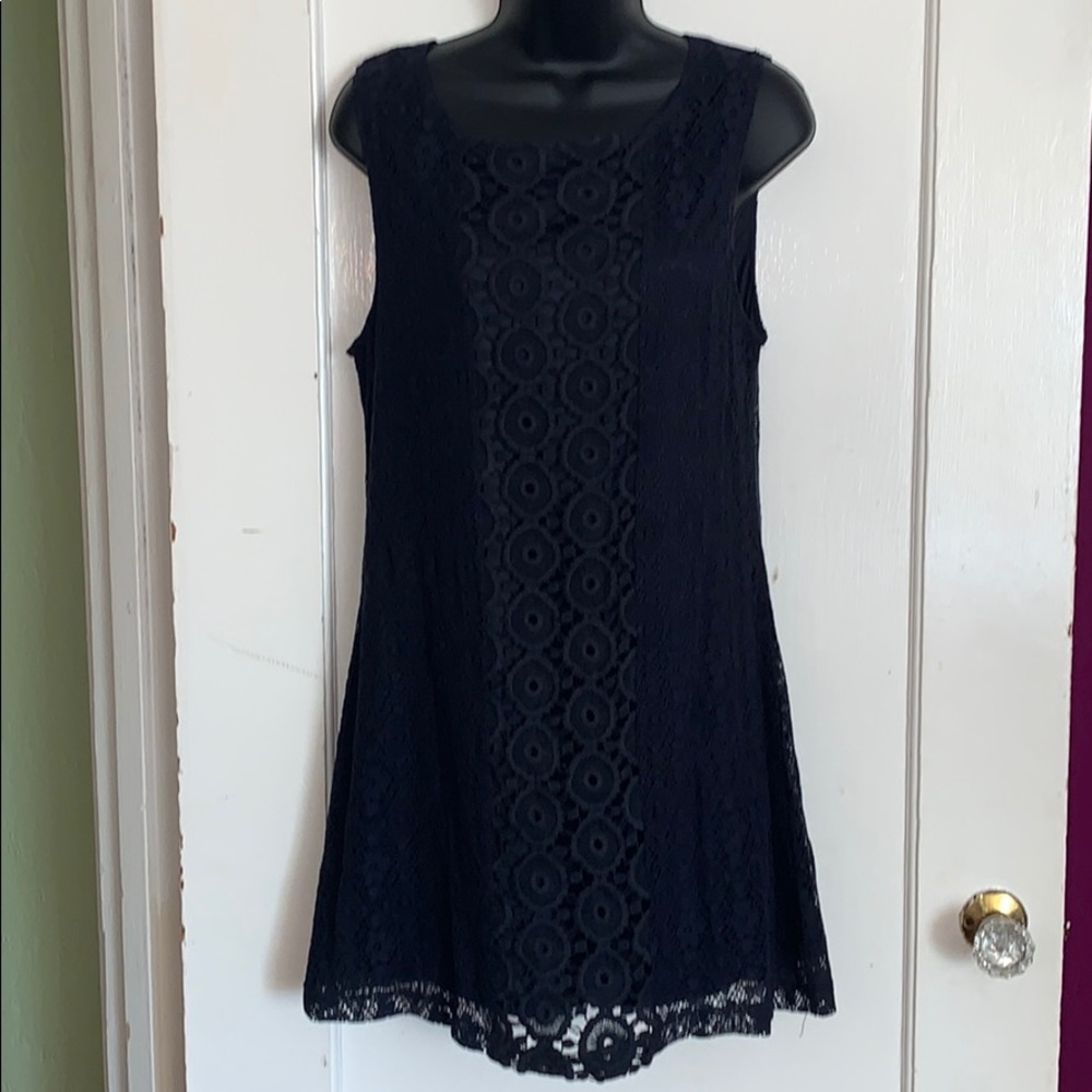 Cotton On Embroidered Navy Dress